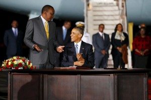 Obama at Kenya airport