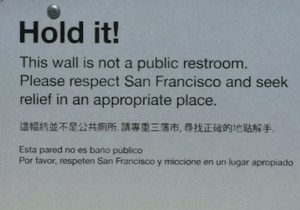 San Francisco pee sign