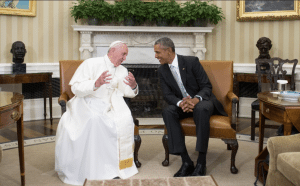 Pope Francis with Obama