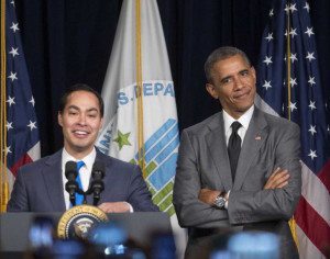 Julian Castro with Obama