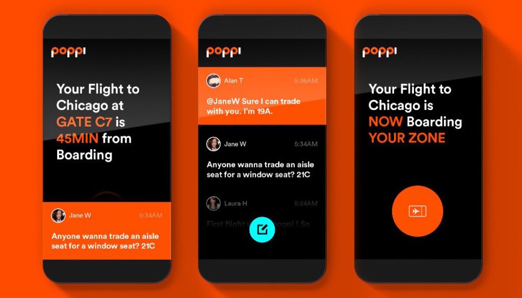 Poppi social airline apps