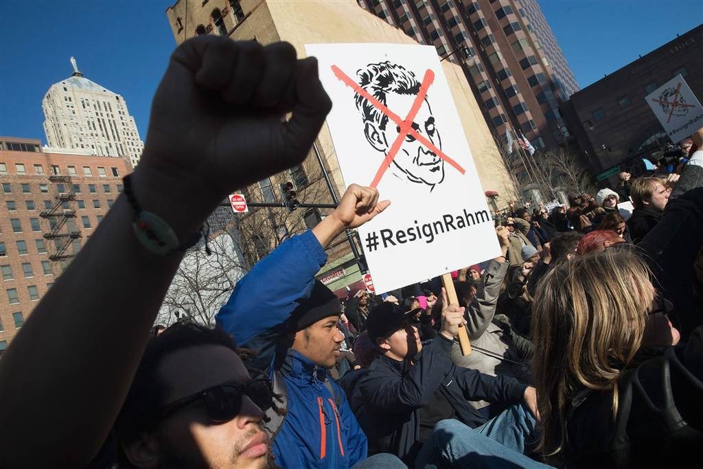 Rahm Emanuel protest 3