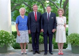 Nancy Reagan with Bush