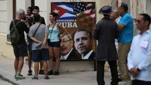 Obama Castro poster in Cuba