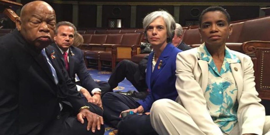 House Democrats stage gun control sit-in