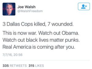 Black Lives WALSH TWEET