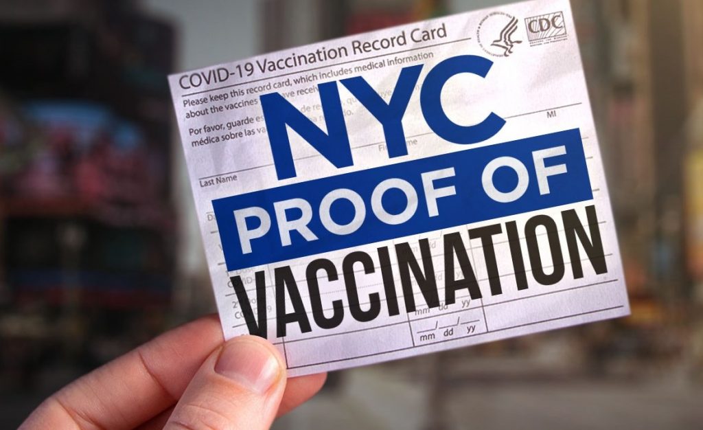 proof of vaccination