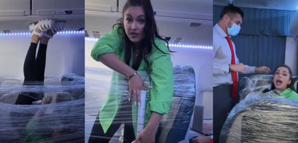 Plastic-Wrap Airline Suite